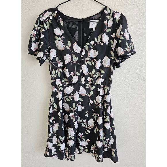 JOA Just One Answer Womens Sz S Above Knee Black and White Floral Dress NEW - Picture 1 of 3